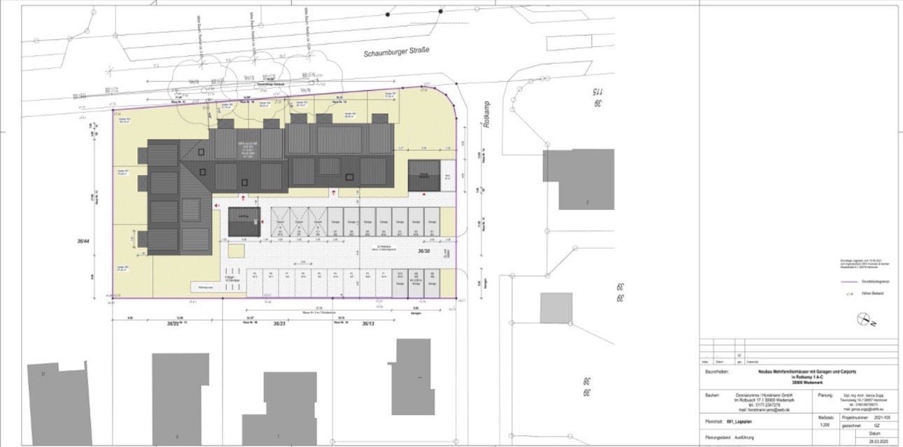 Lageplan eines von DOHOme entwickelten Wohnprojekts in der Wedemark