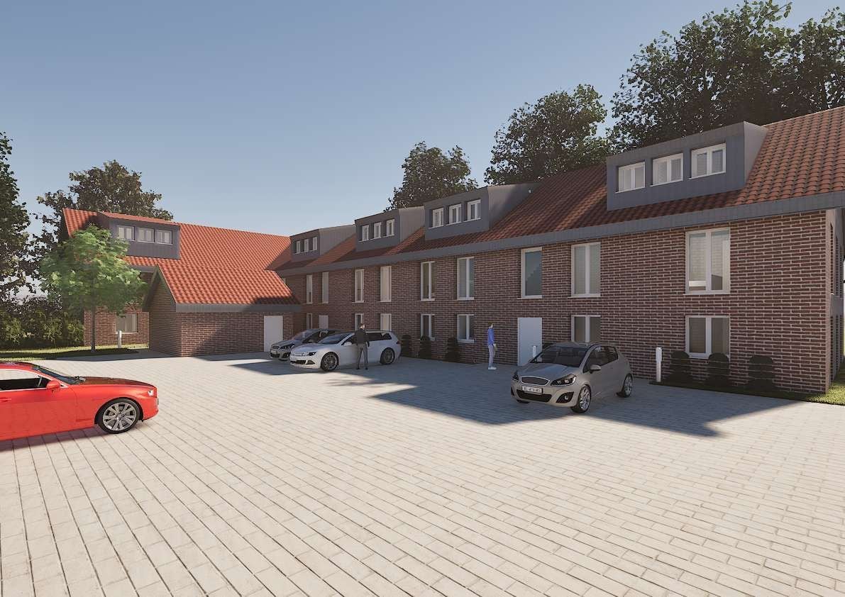 Visualisierung des seniorengerechten Neubauprojekts Rotkamp 1 in der Wedemark